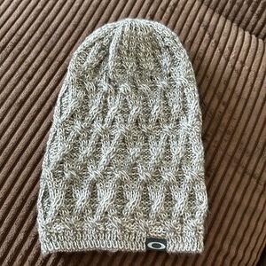 Oakley Grey knitted beanie